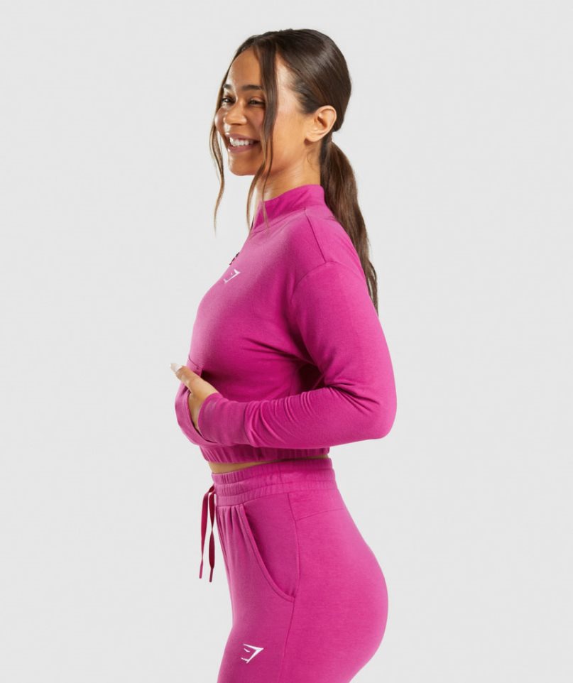 Bluzy Gymshark Treningowe Pippa Damskie Różowe | PL 825JSO